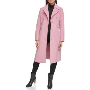 imageKenneth Cole Womens Military Wool Blend OvercoatMilitary Pink