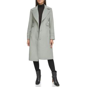 imageKenneth Cole Womens Military Wool Blend OvercoatMilitary Sage
