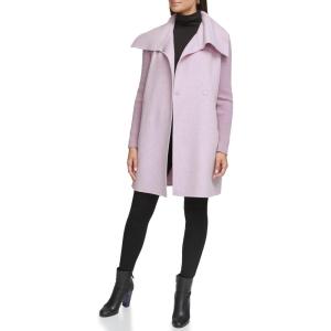 imageKenneth Cole Womens Military Wool Blend OvercoatOversized Collar Lilac