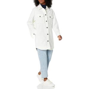 imageLevis Womens Fashion Shirt Jacket Standard ampamp Plus SizesCream Fringe