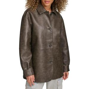imageLevis womens Relaxed Fit Faux Leather BlazerAsh