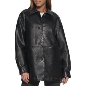 imageLevis womens Relaxed Fit Faux Leather BlazerBlack