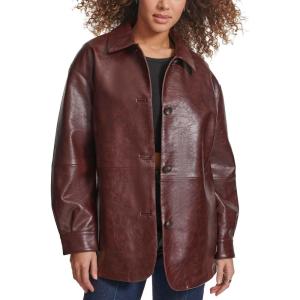imageLevis womens Relaxed Fit Faux Leather BlazerOxblood Gloss