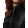 imageAndrew Marc Womens Slim Fitting Glenbrook Feather Leather JacketBlack