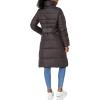 imageCole Haan Womens Essential Down Coat with Faux Fur Trim HoodBlack