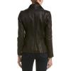 imageCole Haan Womens Leather Wingtip Collared JacketBlack