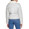 imageLevis Womens Breanna Faux Leather Puffer Jacket with Sherpa Lined CollarIce Faux Leather