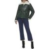 imageLevis Womens Breanna Faux Leather Puffer Jacket with Sherpa Lined CollarPine Green
