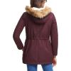 imageLevis Womens Sherpa Lined MidLength Performance Park Jacket with Faux Fur CollarPlum