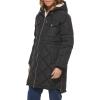 imageLevis Womens Soft Sherpa Lined Diamond Quilted Long Parka JacketBlack