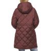 imageLevis Womens Soft Sherpa Lined Diamond Quilted Long Parka JacketMerlot