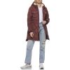 imageLevis Womens Soft Sherpa Lined Diamond Quilted Long Parka JacketMerlot