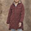 imageLevis Womens Soft Sherpa Lined Diamond Quilted Long Parka JacketMerlot