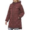 imageLevis Womens Soft Sherpa Lined Diamond Quilted Long Parka JacketMerlot