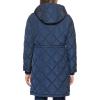 imageLevis Womens Soft Sherpa Lined Diamond Quilted Long Parka JacketNavy