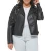 imageLevis Womens The Classic Faux Leather Motorcycle Jacket Regular ampamp Plus SizeBlack Hooded