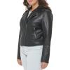 imageLevis Womens The Classic Faux Leather Motorcycle Jacket Regular ampamp Plus SizeBlack Hooded