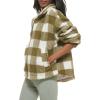 imageLevis womens Zip Up Sherpa Teddy Jacket Standard ampamp Plus SizesOlive Plaid