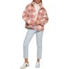 imageLevis womens Zip Up Sherpa Teddy Jacket Standard ampamp Plus SizesPink Plaid