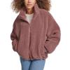 imageLevis womens Zip Up Sherpa Teddy Jacket Standard ampamp Plus SizesRose Taupe