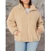 imageLevis womens Zip Up Sherpa Teddy Jacket Standard ampamp Plus SizesSesame