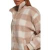 imageLevis womens Zip Up Sherpa Teddy Jacket Standard ampamp Plus SizesSesame Plaid