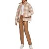 imageLevis womens Zip Up Sherpa Teddy Jacket Standard ampamp Plus SizesSesame Plaid