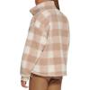 imageLevis womens Zip Up Sherpa Teddy Jacket Standard ampamp Plus SizesSesame Plaid