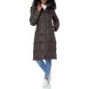 imageCole Haan Womens Essential Down Coat with Faux Fur Trim HoodBlack