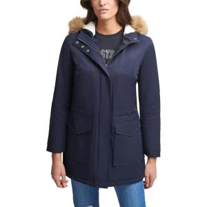 imageLevis Womens Sherpa Lined MidLength Performance Park Jacket with Faux Fur CollarNavy