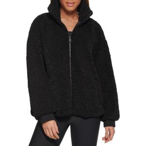imageLevis womens Zip Up Sherpa Teddy Jacket Standard ampamp Plus SizesBlack
