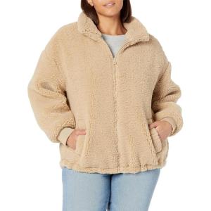 imageLevis womens Zip Up Sherpa Teddy Jacket Standard ampamp Plus SizesSesame