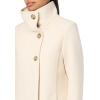 imageKenneth Cole Womens Classic Wool Walker W Three Button Stand Collar and Back Belt DetailBeige