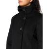 imageKenneth Cole Womens Classic Wool Walker W Three Button Stand Collar and Back Belt DetailBlack