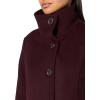 imageKenneth Cole Womens Classic Wool Walker W Three Button Stand Collar and Back Belt DetailMerlot