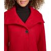 imageKenneth Cole Womens Classic Wool Walker W Three Button Stand Collar and Back Belt DetailRed
