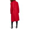 imageKenneth Cole Womens Classic Wool Walker W Three Button Stand Collar and Back Belt DetailRed