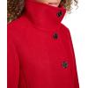 imageKenneth Cole Womens Classic Wool Walker W Three Button Stand Collar and Back Belt DetailRed