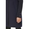 imageKenneth Cole Womens Hooded Double Face Wool with Hidden Snap Closure and Rib Knit Sleeve CoatNavy