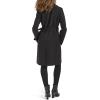 imageKenneth Cole Womens Tweed Textured Asymmetrical Zip Belted Wool Coat with Zipper TrimBlack