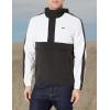 imageLevis Mens Lightweight Taslan Hooded Popover Windbreaker JacketBlackWhite Colorblock