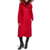 imageKenneth Cole Womens Classic Wool Walker W Three Button Stand Collar and Back Belt DetailRed