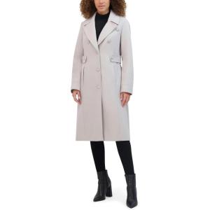 imageKenneth Cole Womens Military Wool Blend OvercoatPlatinum