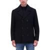 imageKenneth Cole Mens Peak Lapel Wool Topcoat Black