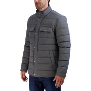 imageCole Haan Mens Comfort Rain Quilt CoatLight Grey