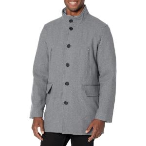 imageCole Haan Mens Shirt Collar Wool JacketGrey