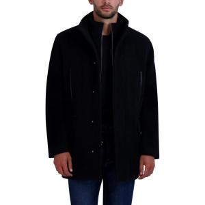 imageCole Haan mens Full Zip Wool Plush Car CoatBlack