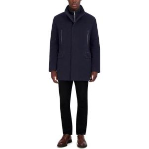 imageCole Haan mens Full Zip Wool Plush Car CoatNavy
