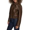 imageLevis Womens Faux Leather Bomber with Laydown CollarSaddle