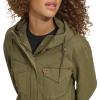 imageLevis Womens Plus Four Pocket Hooded Military JacketOlive Cotton